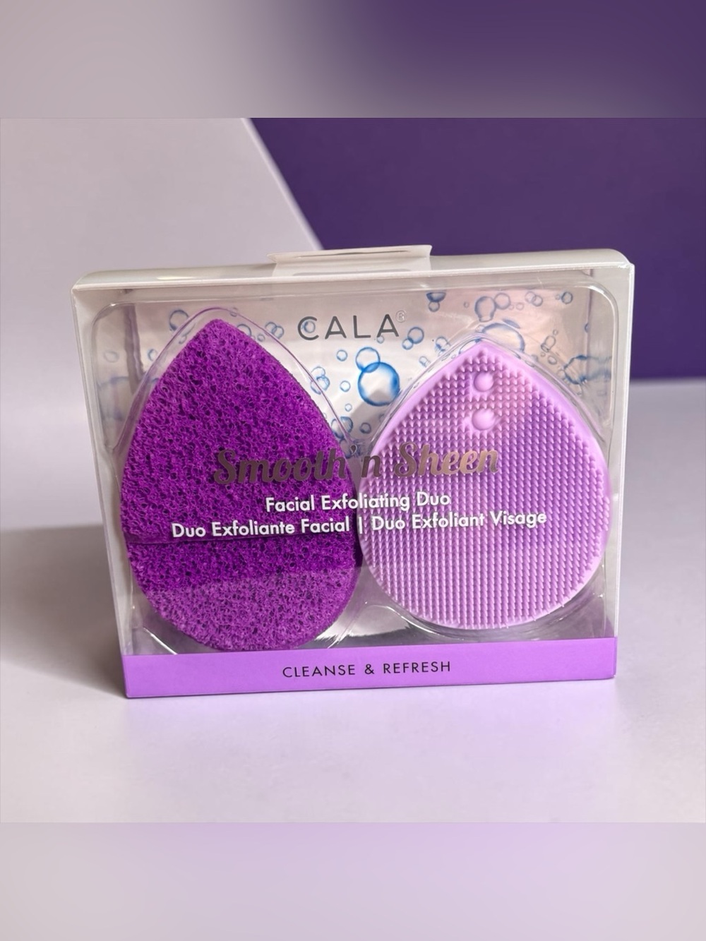 🏷️‼️5/$25🏷️‼️💜CALA💜Smooth 'n Sheen Dual-Texture Facial Exfoliating Duo/NIB